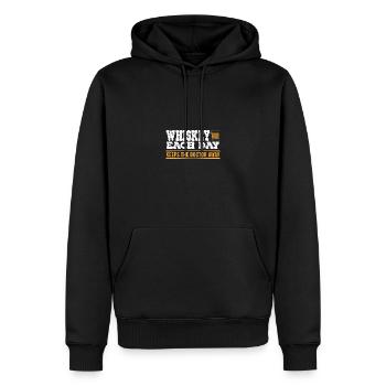 Whisky A Day Funny Drinking - Men’s Premium Organic Hoodie - black - Front - Nico (187cm)