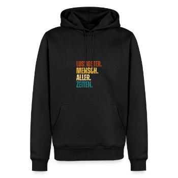 Lustigster Mensch aller Zeiten - Männer Premium Bio Hoodie - Schwarz - Vorne - Nico (187cm)