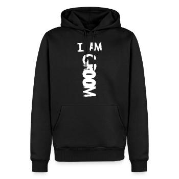 I Am Groom. Ich bin Bräutigam - Männer Premium Bio Hoodie - Schwarz - Vorne - Nico (187cm)