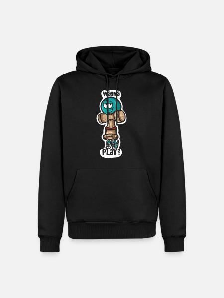 Möchtest du Spielen? - Männer Premium Bio Hoodie - Schwarz