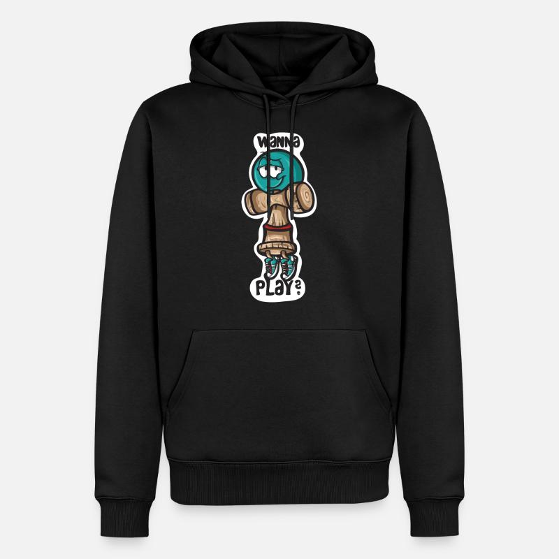 Möchtest du Spielen? - Männer Premium Bio Hoodie - Schwarz