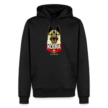 Dog 3 - Full barking deer dog - Men’s Premium Organic Hoodie - black - Front - Nico (187cm)