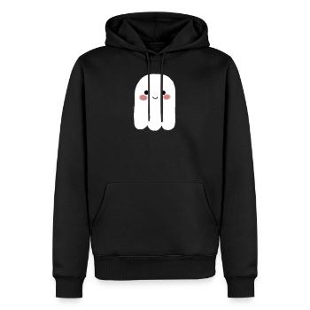 Geist - Männer Premium Bio Hoodie - Schwarz - Vorne - Nico (187cm)