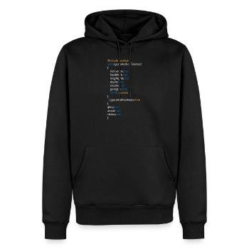 Success - Männer Premium Bio Hoodie - Schwarz - Vorne - Nico (187cm)