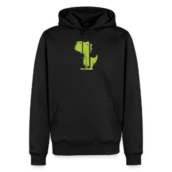 Rex - Sweat à capuche Premium bio Homme - noir - Devant - Nico (187cm)