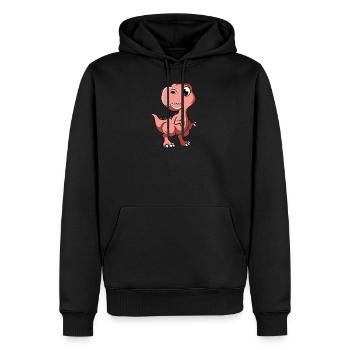 T-Rex Niedliches Dino-Liebhaber Geschenk - Männer Premium Bio Hoodie - Schwarz - Vorne - Nico (187cm)