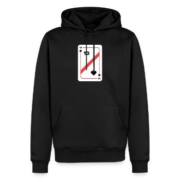 Pik Zehn Spielkarte Pokerkarte - Männer Premium Bio Hoodie - Schwarz - Vorne - Nico (187cm)