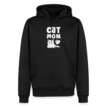 Katze Katzen - Männer Premium Bio Hoodie - Schwarz - Vorne - Nico (187cm)