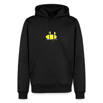 Frogmini © Chyropterum Innoxius - Men’s Premium Organic Hoodie - black - Front - Nico (187cm)