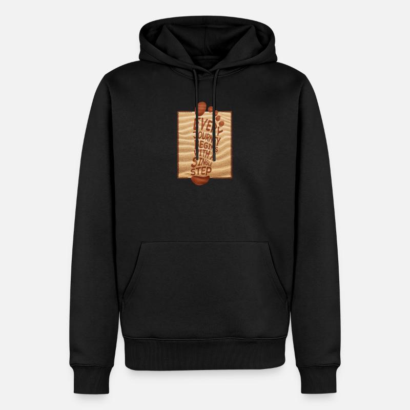 Vacances d’été à la plage Sable - Sweat à capuche Premium bio Homme - noir
