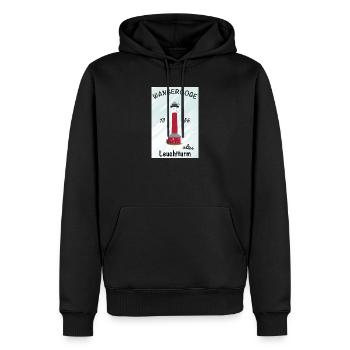 Wangerooge, Vieux phare, Mer du Nord, Affiche - Sweat à capuche Premium bio Homme - noir - Devant - Nico (187cm)