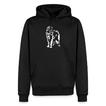 Estrela Mountain Dog « Black Edition » - Sweat à capuche Premium bio Homme - noir - Devant - Nico (187cm)