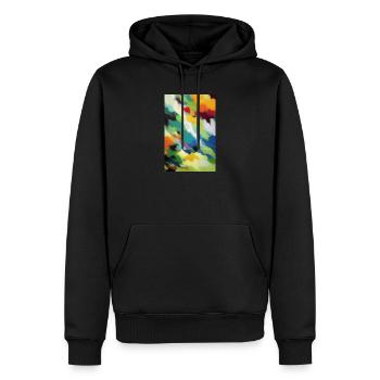 Patterns and shapes - Men’s Premium Organic Hoodie - black - Front - Nico (187cm)