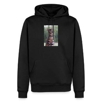 Katze Kätzchen - Männer Premium Bio Hoodie - Schwarz - Vorne - Nico (187cm)