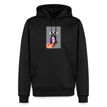 Lemur Affe - Männer Premium Bio Hoodie - Schwarz - Vorne - Nico (187cm)