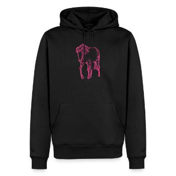 Pferd rosa pink - Männer Premium Bio Hoodie - Schwarz - Vorne - Nico (187cm)