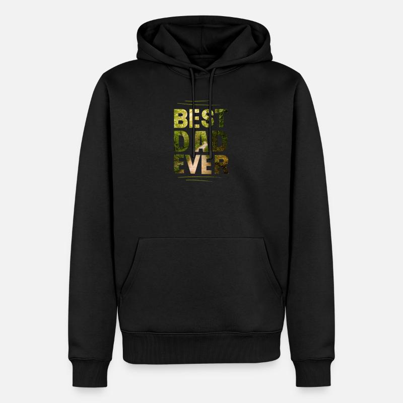 Bester Papa - Männer Premium Bio Hoodie - Schwarz