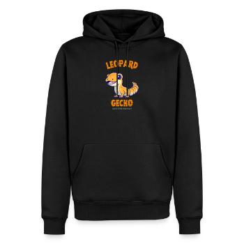 Leopard Gecko Reptil Haustier Kleine Eidechse - Männer Premium Bio Hoodie - Schwarz - Vorne - Nico (187cm)