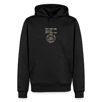 Party & Escalation Conception de sérigraphie - Sweat à capuche Premium bio Homme - noir - Devant - Nico (187cm)