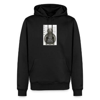 Tortue – Trop rapide pour le territoire - Sweat à capuche Premium bio Homme - noir - Devant - Nico (187cm)
