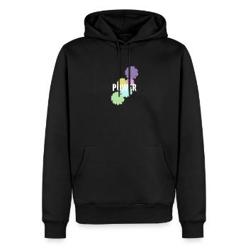 Mama Flower Power - Männer Premium Bio Hoodie - Schwarz - Vorne - Nico (187cm)
