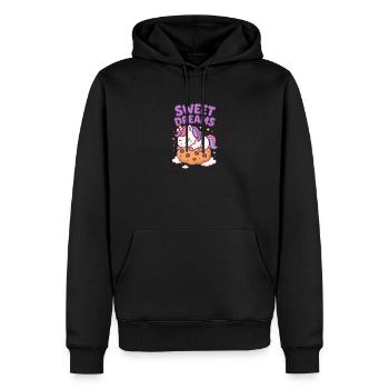 Sweet Dreams Cookie Licorne - Sweat à capuche Premium bio Homme - noir - Devant - Nico (187cm)