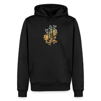 Blumen - Sweat à capuche Premium bio Homme - noir - Devant - Nico (187cm)