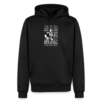 Eddie's Hot Patootie Rock'n'Roll Christmas Sweater - Men’s Premium Organic Hoodie - black - Front - Nico (187cm)