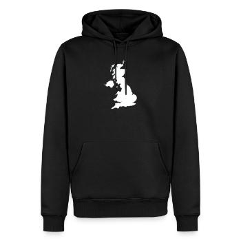 england_country - Männer Premium Bio Hoodie - Schwarz - Vorne - Nico (187cm)