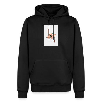 Keep Moving Forward Artistic Quote - Men’s Premium Organic Hoodie - black - Front - Nico (187cm)