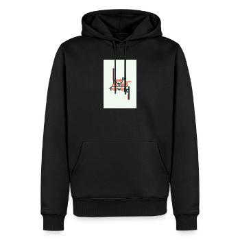 Keep Moving Forward Minimal Typography - Men’s Premium Organic Hoodie - black - Front - Nico (187cm)