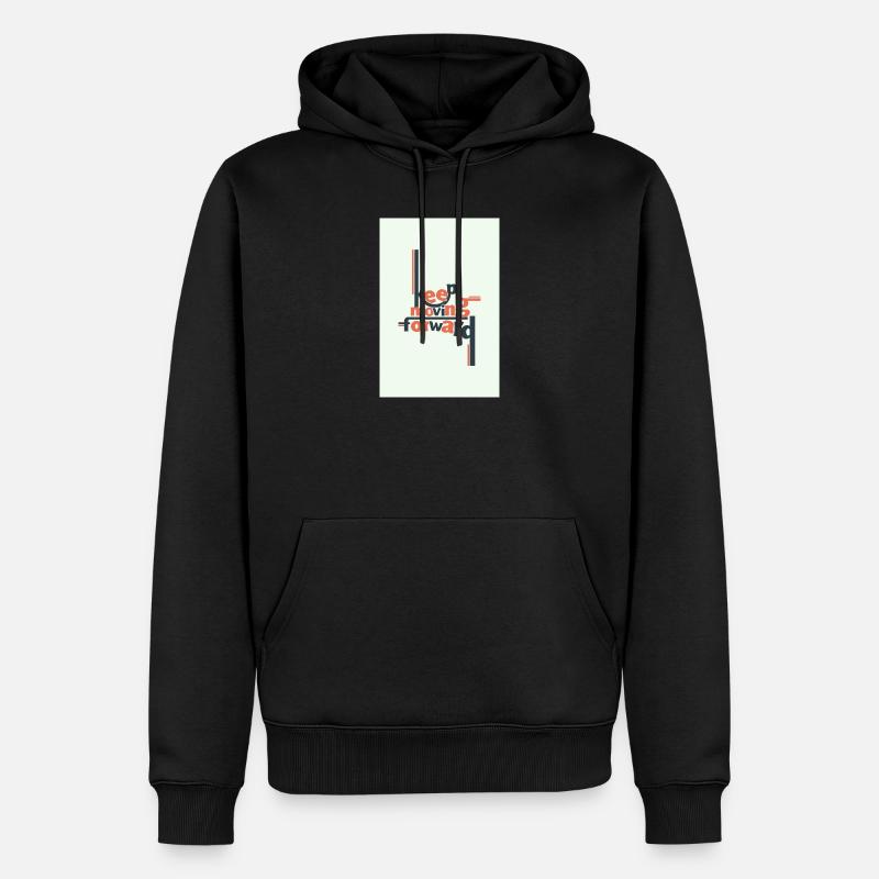 Continuer d’avancer Typographie minimale - Sweat à capuche Premium bio Homme - noir