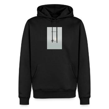 Craque l’idée : design minimaliste d’affiche - Sweat à capuche Premium bio Homme - noir - Devant - Nico (187cm)