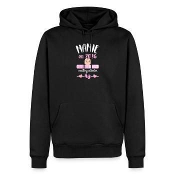 Mamie en 2026 Veuillez Patienter - Sweat à capuche Premium bio Homme - noir - Devant - Nico (187cm)