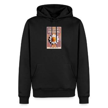 Du bist meine Sonnenschein-Gänseblümchen-Popkunst - Männer Premium Bio Hoodie - Schwarz - Vorne - Nico (187cm)
