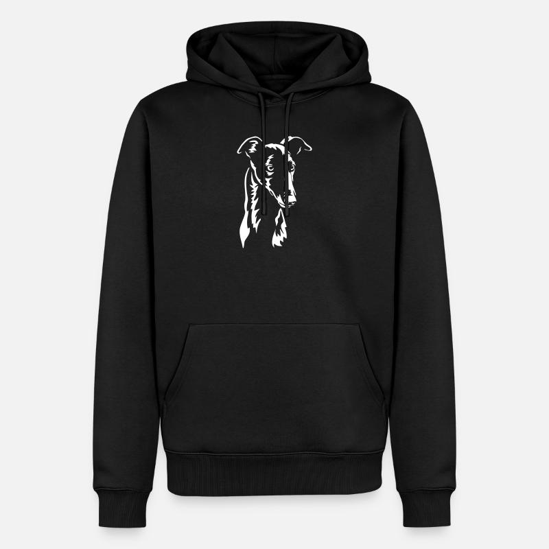 Greyhound "Black Edition" - Männer Premium Bio Hoodie - Schwarz