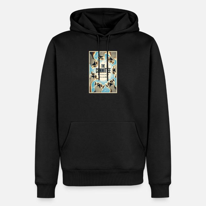 L’affiche des Lémuriens du Comité - Sweat à capuche Premium bio Homme - noir