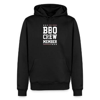 Équipe de barbecue - Sweat à capuche Premium bio Homme - noir - Devant - Nico (187cm)