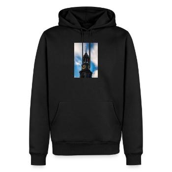 Hamburg: St. Michael's Church (Der Michel) - Men’s Premium Organic Hoodie - black - Front - Nico (187cm)