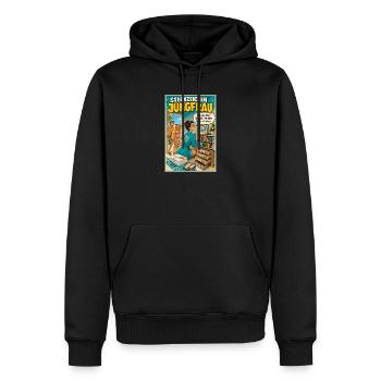SternzeichenJungfrau - Ordnung trifft Urlaubshumor - Männer Premium Bio Hoodie - Schwarz - Vorne - Nico (187cm)