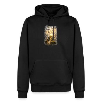 Fear_faides_faith - Männer Premium Bio Hoodie - Schwarz - Vorne - Nico (187cm)