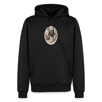 Monstre des profondeurs marines – illustration - Sweat à capuche Premium bio Homme - noir - Devant - Nico (187cm)