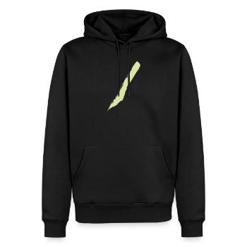 Pinselstrich - Style Streifen / Diagonal - Männer Premium Bio Hoodie - Schwarz - Vorne - Nico (187cm)