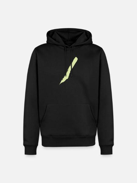 Pinselstrich - Style Streifen / Diagonal - Männer Premium Bio Hoodie - Schwarz