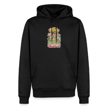 MFA Da Dokta is da Chef - Männer Premium Bio Hoodie - Schwarz - Vorne - Nico (187cm)