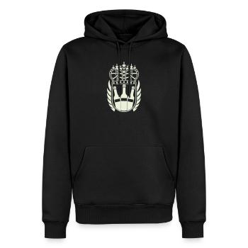 Königliches Bier Logo - Männer Premium Bio Hoodie - Schwarz - Vorne - Nico (187cm)