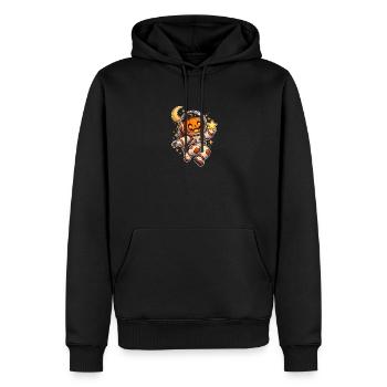 Kürbis-Astronaut - Männer Premium Bio Hoodie - Schwarz - Vorne - Nico (187cm)