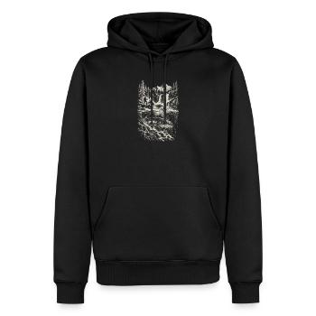 Wels Waller Welsangeln Welsangler Geschenk - Männer Premium Bio Hoodie - Schwarz - Vorne - Nico (187cm)
