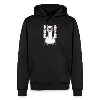 ACK AFD ALPAKA Antifa GEGEN NAZIS Protest links - Männer Premium Bio Hoodie - Schwarz - Vorne - Nico (187cm)