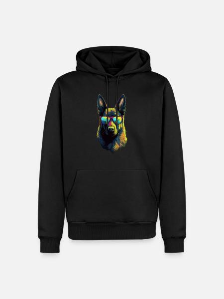 Deutscher Schäferhund Hund Hunderasse - Männer Premium Bio Hoodie - Schwarz